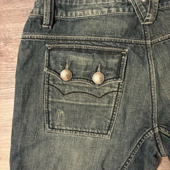 Antik Denim Jeans 38x33 Mens Blue Jeans Y2K Thrash USA Cotton Style MKK2995 - Picture 16 of 16